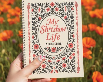 Retro Floral Snarky Sh*tShow Life Hardcover Planner - Weekly Organizer for ADHD & Mental Health - 8.5 x 11 Journal with Notes