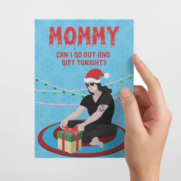 Punk Christmas Card, Glenn Danzig Holiday Card, Danzig Greeting Card, Horror Christmas Card, Psychobilly Gifts for Him