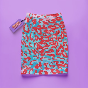Minifalda con estampado de leopardo neón para mujer, falda de guepardo de los años 90, estética Y2K, ropa de club, falda de festival psicodélica, estilo punk.