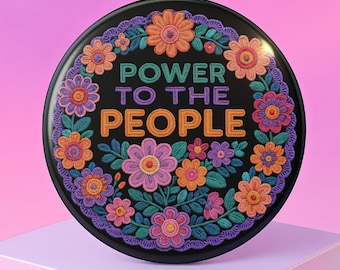 Political Protest Pin, Power to the People Button, Resistance Badge, Equality Pin, Activist Accessories, Human Rights Pin, Activism Pin