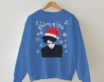 Holiday Goth Fashion Unisex Sweatshirt with Robert Smith Fan Art -  Gothic Christmas Sweater