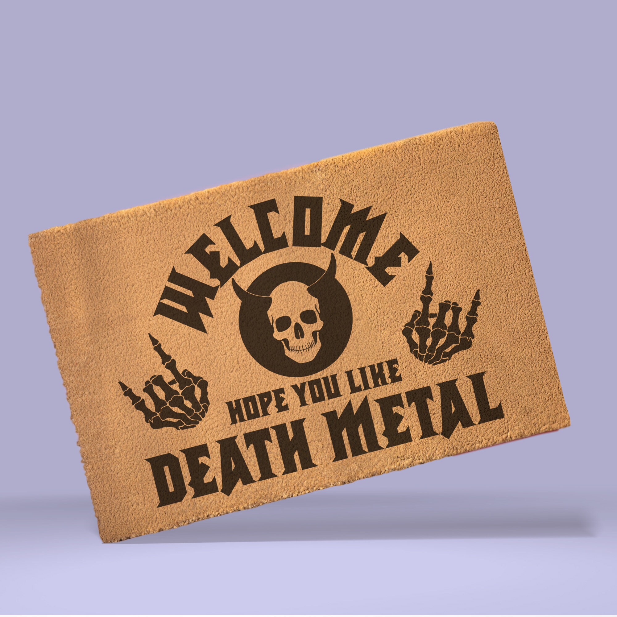 Death Metal Doormat, Heavy Metal Welcome Mat, Metalcore Gifts for
