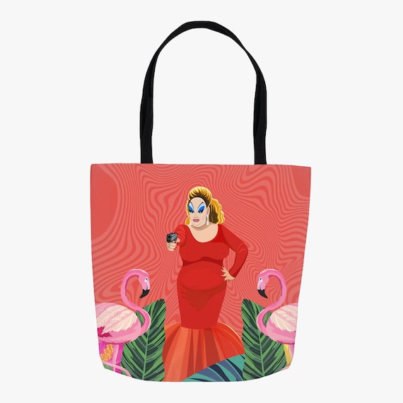 Pink Flamingo Divine Drag Queen Large Canvas Tote Bag John Waters