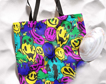 Y2K Tote Bag, Tote Bags for Women, Punk Tote Bag, Neon Y2K Tote Bag, Tote Bags for Women, Punk Tote Bag, Neon