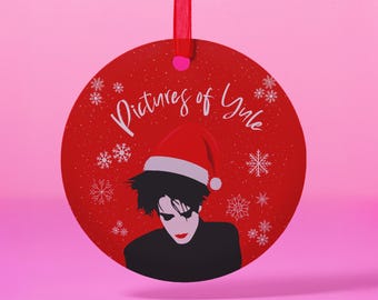 Robert Smith Christmas Ornament: The Cure Fan Art, Goth Holiday Decor