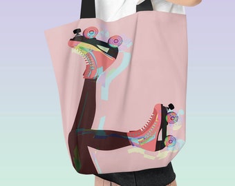 Winter Sport Skate Boarding Athletes Illustration Handbag Craft Poker Spade Canvas Bag Shopping Tote Winter Sport Skate Boarding Athletes Illustration Handbag Craft Poker Spade Canvas Bag Shopping Tote
