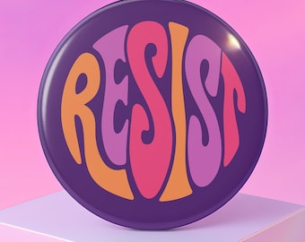 Pin de "Resistir la Justicia Social", insignia política para chaquetas y bolsos, estilo activista retro de los años 70