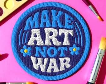 Peace Patch Iron-On: Embroidered Anti-War Feminist Patch