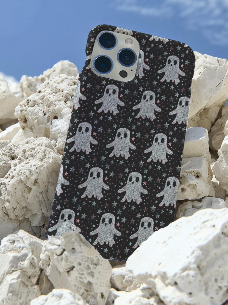Kawaii Ghost Phone Case: Pastel Goth Spooky Cell Phone Protection image 3
