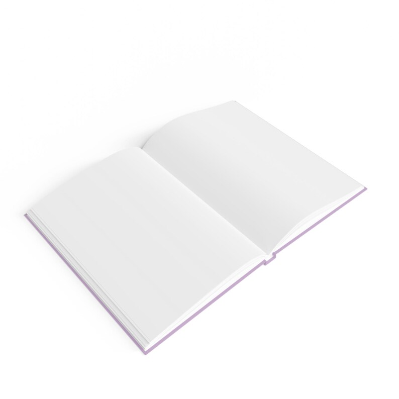 A 5 by 7 inch hardcover journal with a matte pastel purple cover and black printed graphics. The front features a retro inspired illustration of a white ghost character. One design shows the ghost holding a locked book flanked by a lit candle and a skeleton key with text reading Notes For My Future Ghost. The other shows the ghost peeking over a blank label with text reading Property Of The Future Ghost. Both include crescent moons, four point stars, and vintage decorative border frames.
