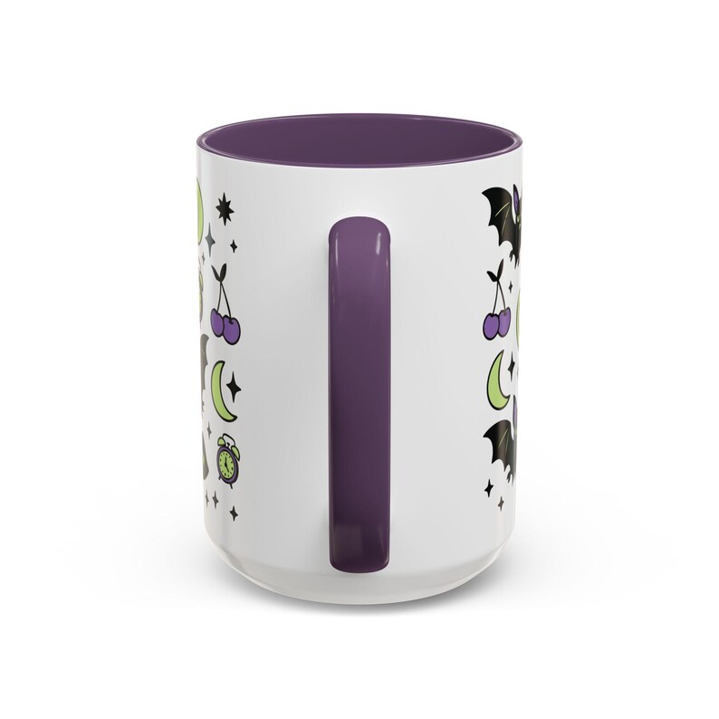 Tazza con pipistrello in stile gotico pastello: tazza da caffè spettrale, decorazione alternativa per la casa immagine 11