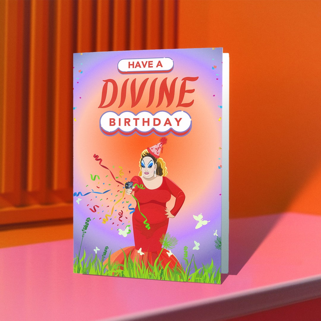 Drag Queen Divine Birthday Card John Waters Card Birthday - Etsy