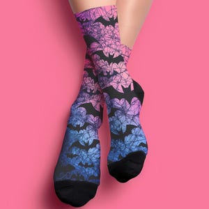 Bat Socks: Ombre Gothic Spooky Fashion