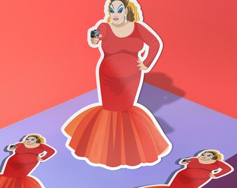 divine drag queen red dress Pink Flamingos