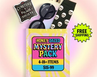 Gothic Style Bundle Box, Curated Alt Fashion, Psychedelic, or Weirdcore Aesthetic Mystery Pack