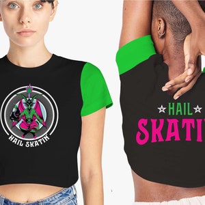 Haut court Hail Skatin&#39; : t-shirt tendance pour patins à roulettes