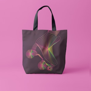 Sac fourre-tout géant 18 x 18 prune pour patins à roulettes, sac à bandoulière pour patins à roulettes pour elle