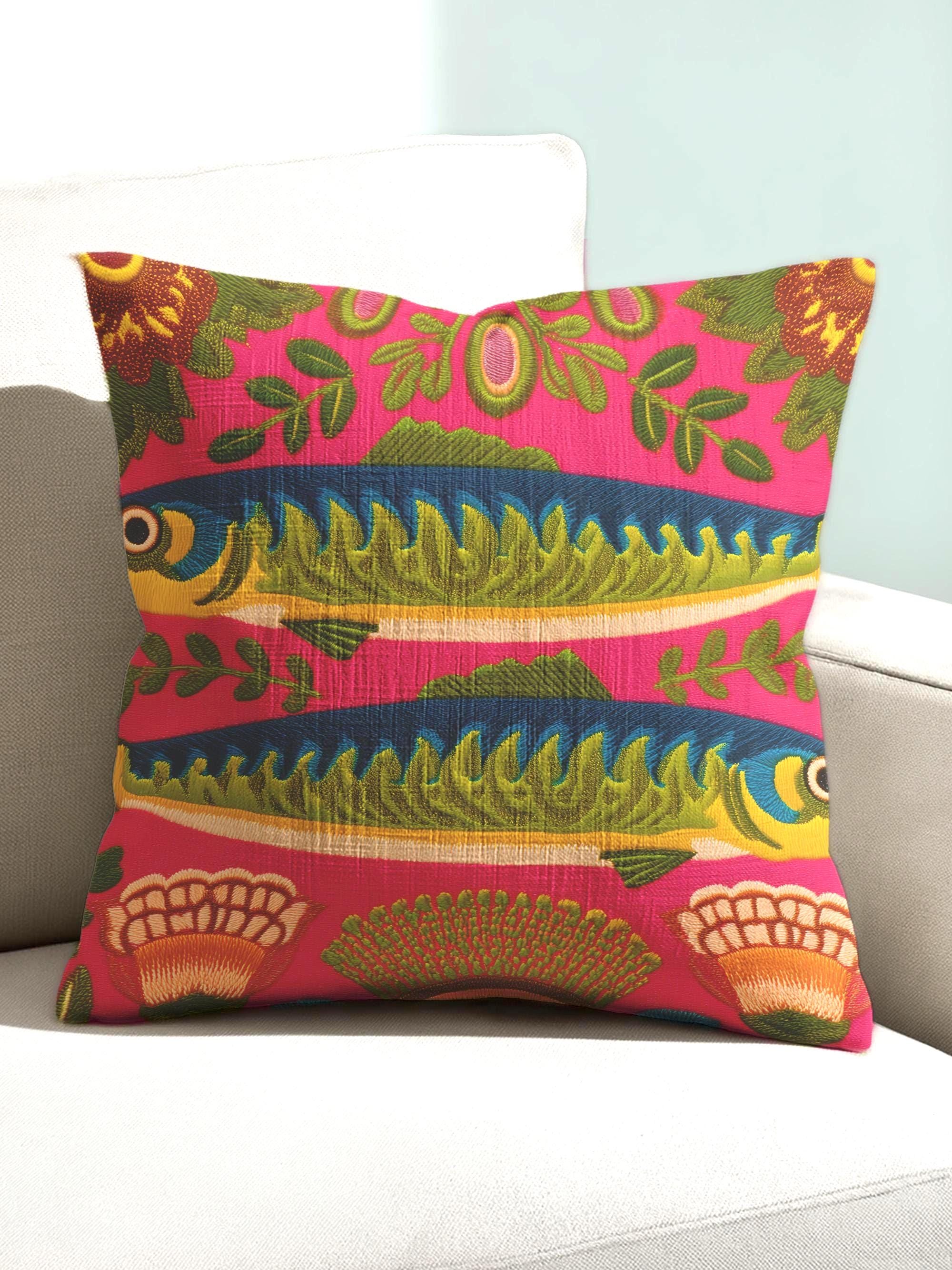 Coussin GABY En Forme De Saumon Réaliste - 100% Polyester - Idée Cadeau Pêcheur