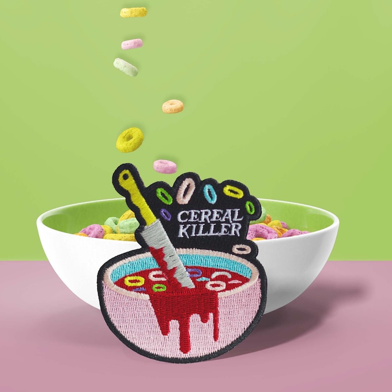 Metallic Cereal Killer Ironon Patch for Jackets Large Serial Etsy