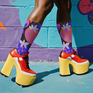 Strawberry Print Socks: Funky Maximalist Fashion