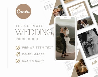 Wedding Photography Price Guide Canva Template (Digital Magazine)
