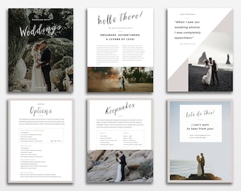 Wedding Photographer Pricing Guide Template: Modern Brochure (Photoshop)