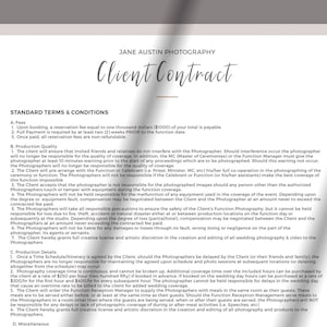 Photography Contract Template