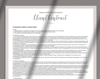 Photography Contract Template