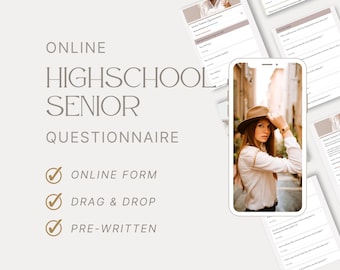 Senior Photoshoot Questionnaire: Online Form Template (Google Form)