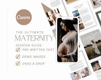 Maternity Photography Client Guide: Pricing Template for Canva (Digital Magazine)