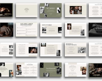 Birth Photographer Welcome Guide: Newborn Photography Brochure (PSD)