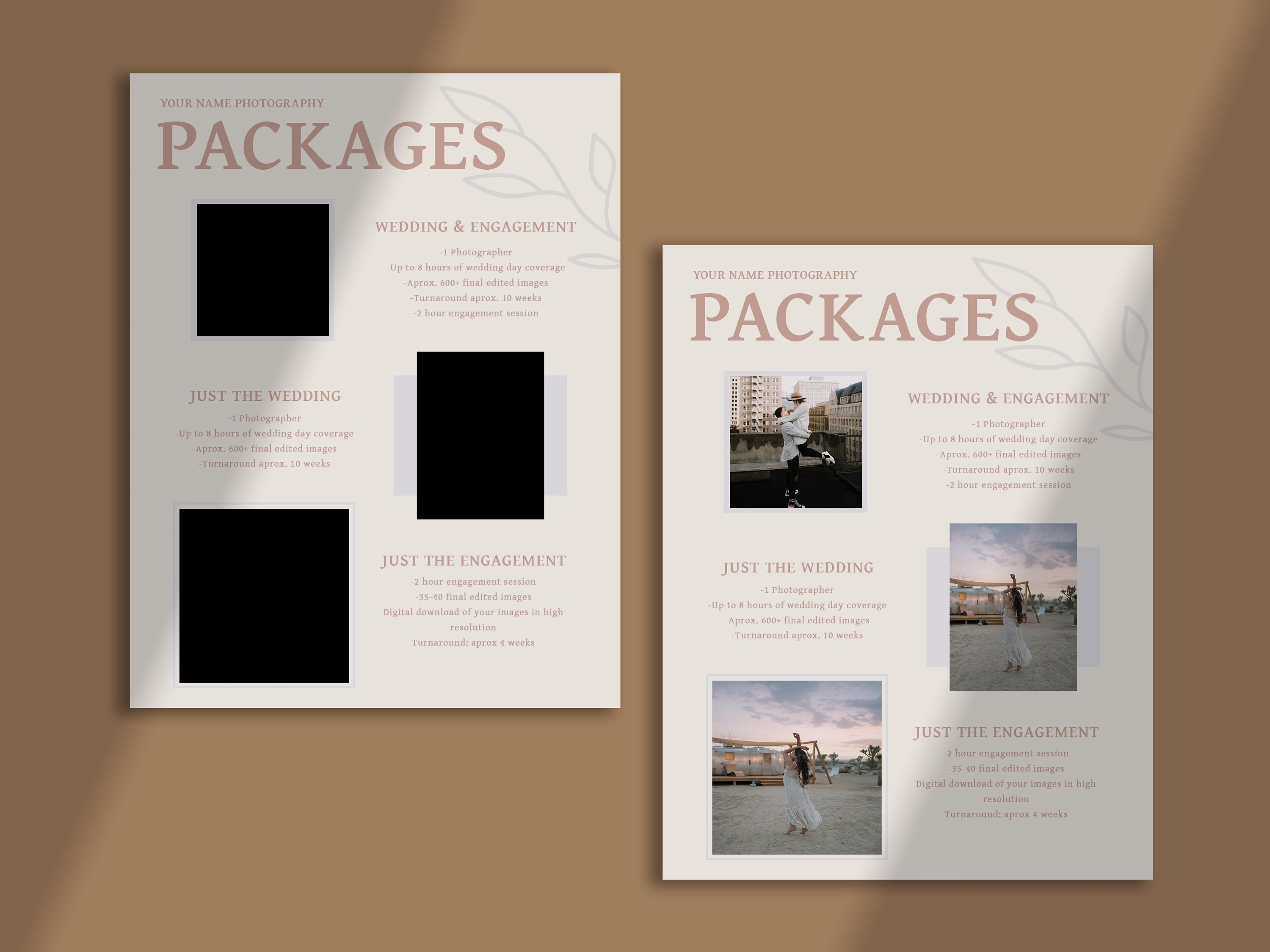 Photo Package Template Photo Package Template