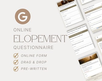 Kwestionariusz dla fotografa ślubnego: edytowalny szablon formularza Google