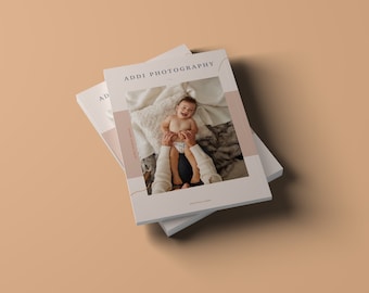 Newborn & Baby Photography Client Guide Template, Photographer Welcome Booklet With Packages, Pricing, What To Wear Style Guide, Price List