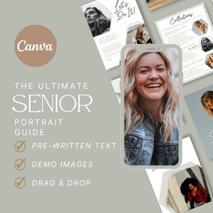 Seniors Photography Welcome Guide: Editable Canva Template (Digital Magazine PDF)