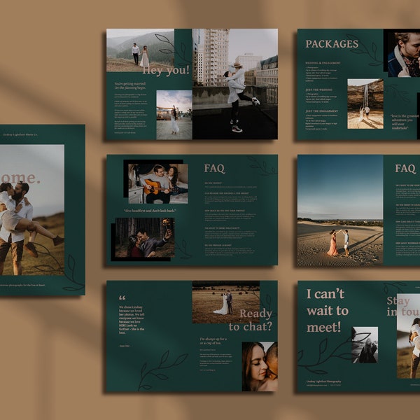 Photography Price Guide Info PDF Magazine Guidebook, Price List & Packages, Wedding Photography Magazine Marketing Template, Photoshop PSD