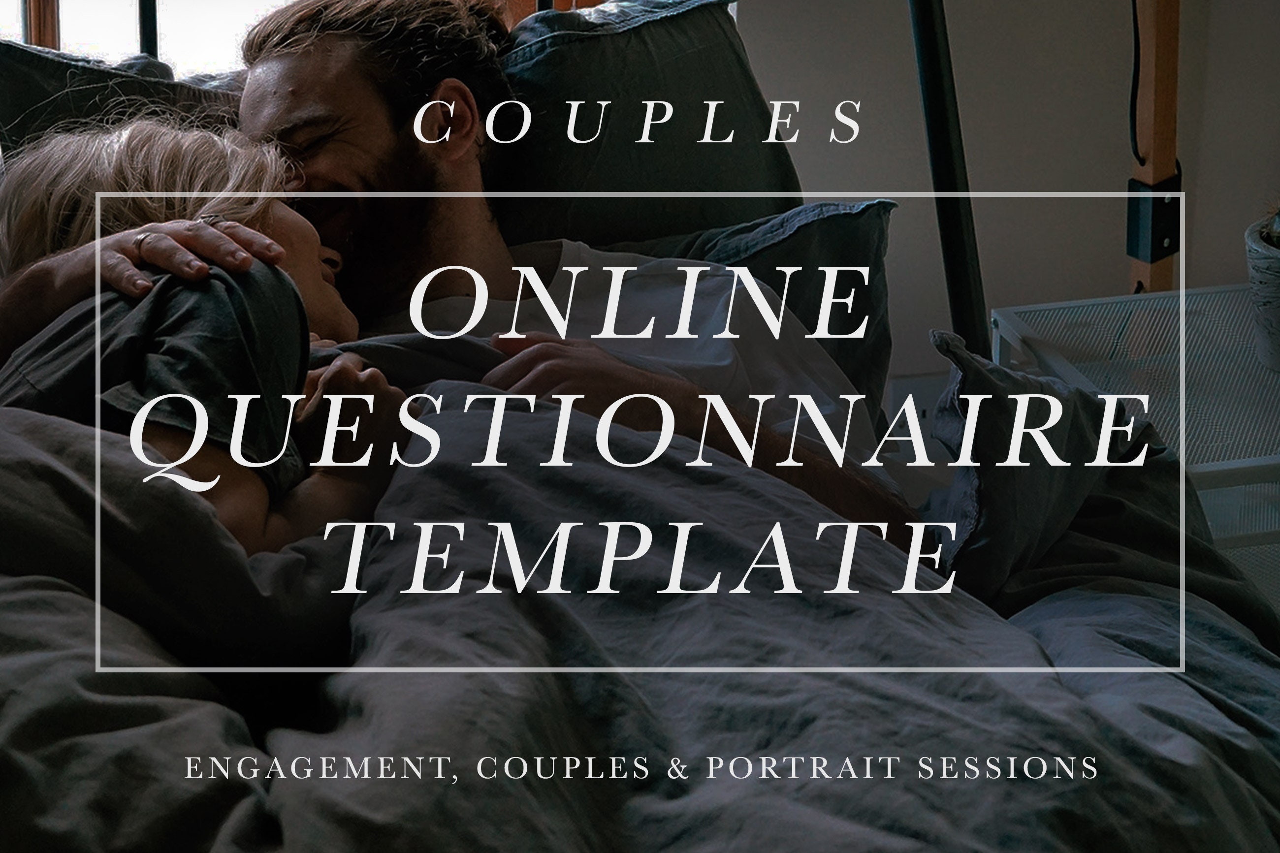 Couples Questionnaire Template Engagement Session Portrait Etsy