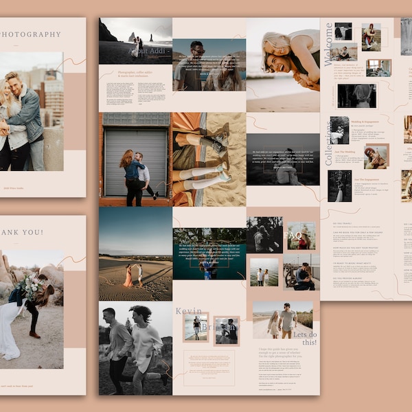 Plantilla de precios de fotografía de bodas: Paquete de bienvenida (PDF de Photoshop)