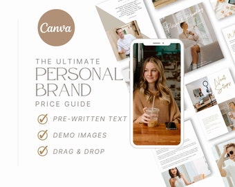 Personal Brand Photography Pricing Guide: Canva Template (Digital Download)