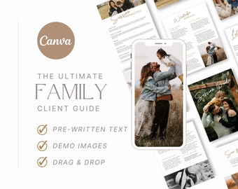 Family Photography Session Guide: Canva Template (Digital Magazine PDF)