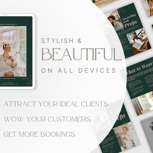 TEAL Personal Branding Photography Canva Template: Editable Price List Client Guide, Client Pricing Guide, Digital Magazine PDF Brochure