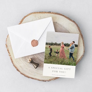 Gift Certificate, Photography Gift Voucher Template, Photographer Branding Gift Certificate Design, Photoshop Template, Gift Certificates