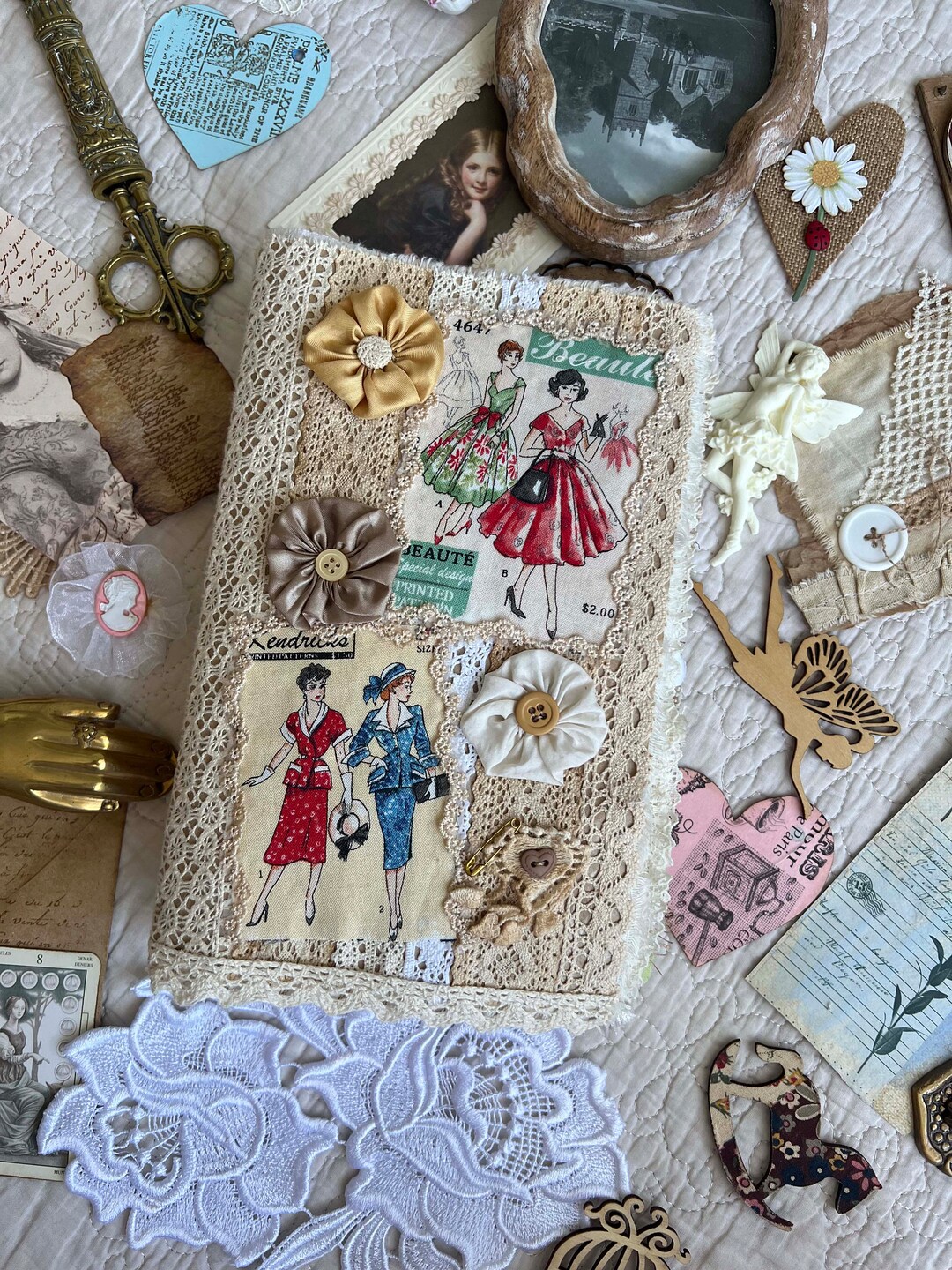 Junk Book Mixed Media Junk Journal, Rare Gift. Unique Gift, Junk