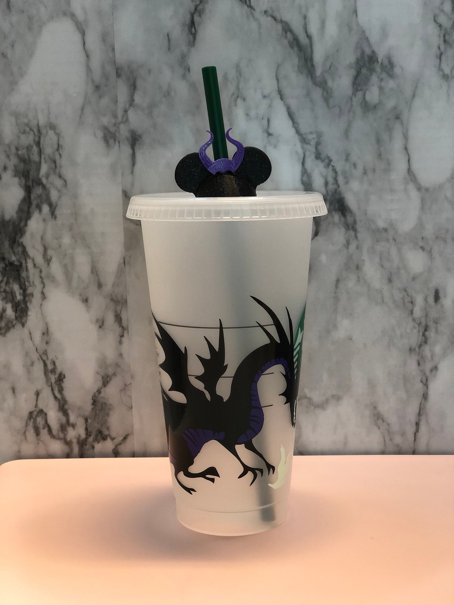 Dragon Starbucks Cold Cup with Glow in the Dark Design | Etsy