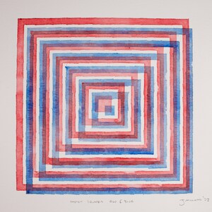 Offset Squares watercolor