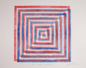 Offset Squares watercolor