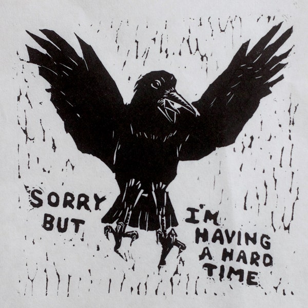 Hard Time Crow Blockprint