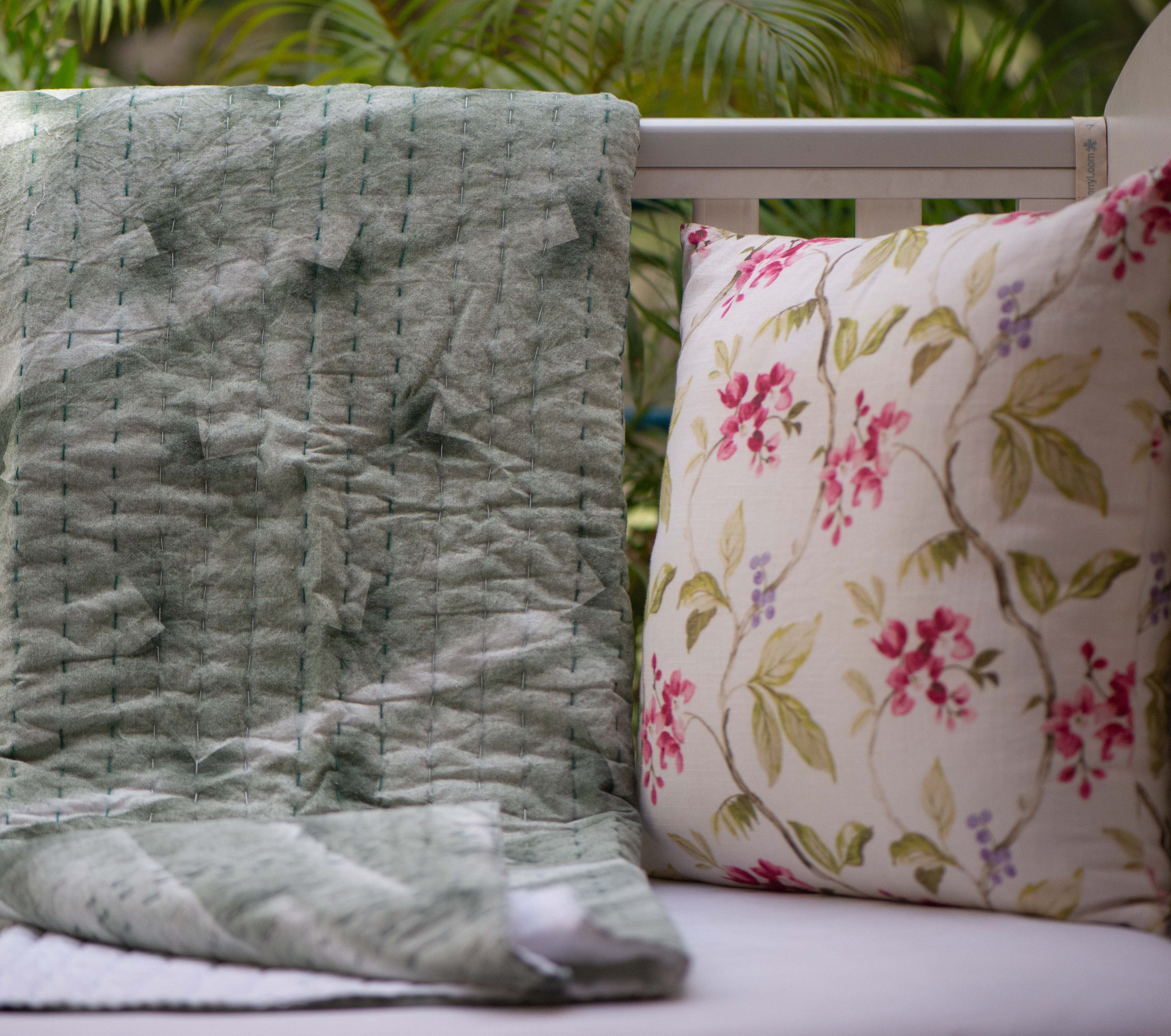 Sage Green Crib Quilt Cotton Crib Quilt Neutral Baby Crib Etsy