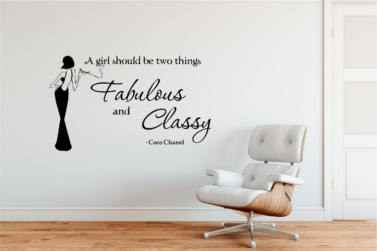 Fabulous and Classy Coco Chanel Quality Vinyl Wall Decal 