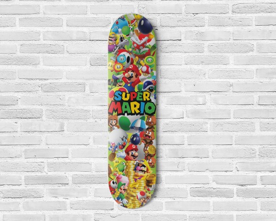 Skateboard Deck Art Gaming Super Mario - Etsy